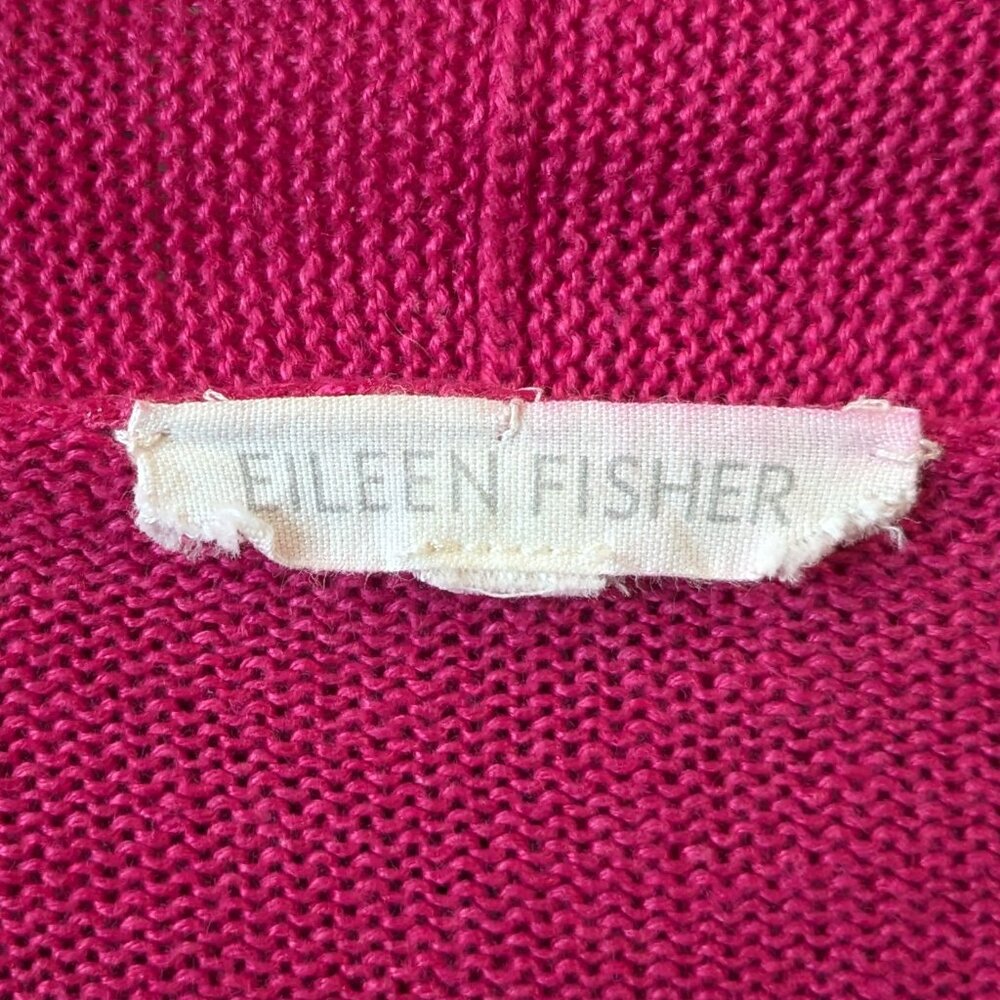 Eileen Fisher Linen Open Front Drape Cardigan - Picture 4 of 5